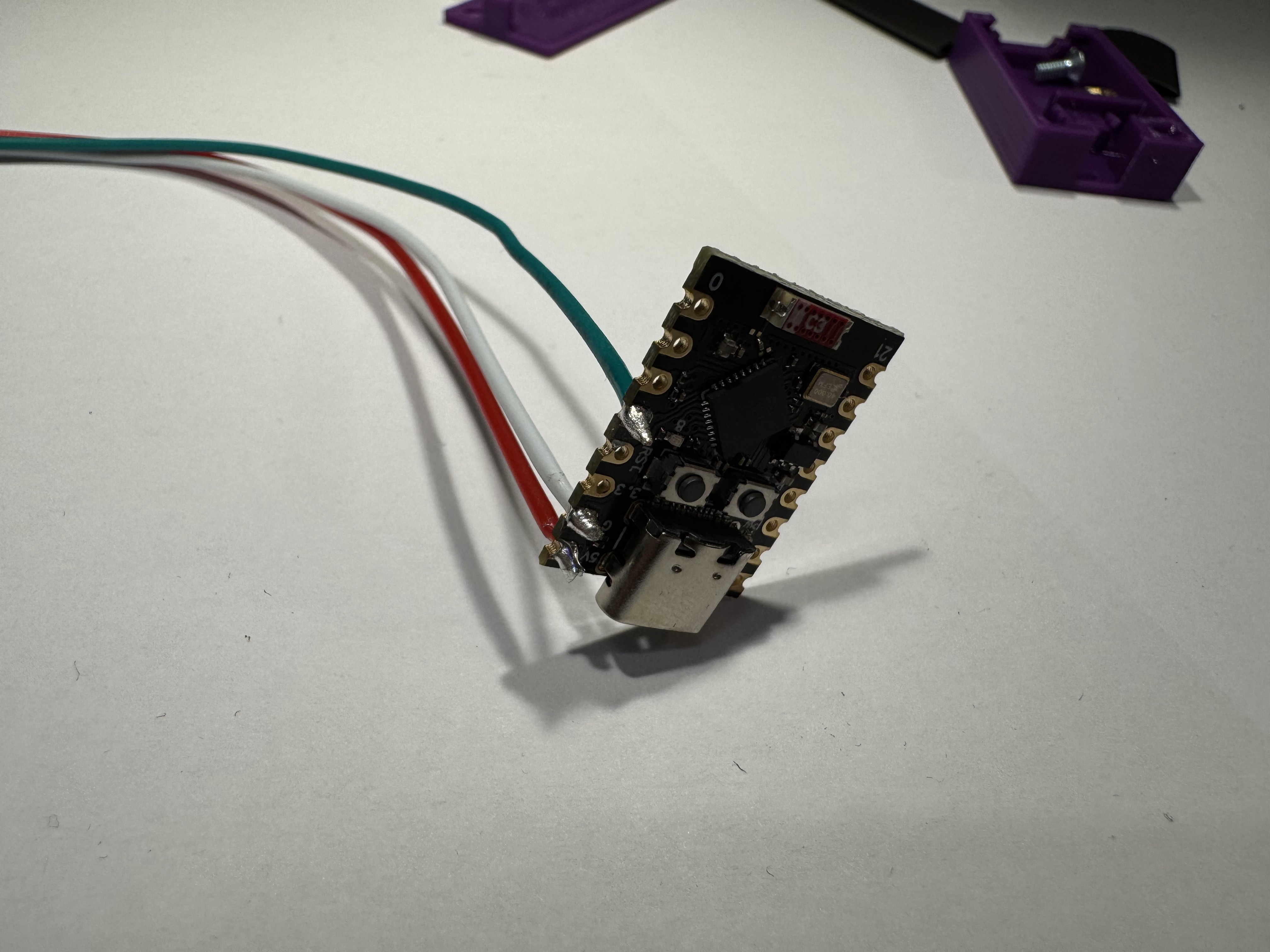 Soldered cables (front)