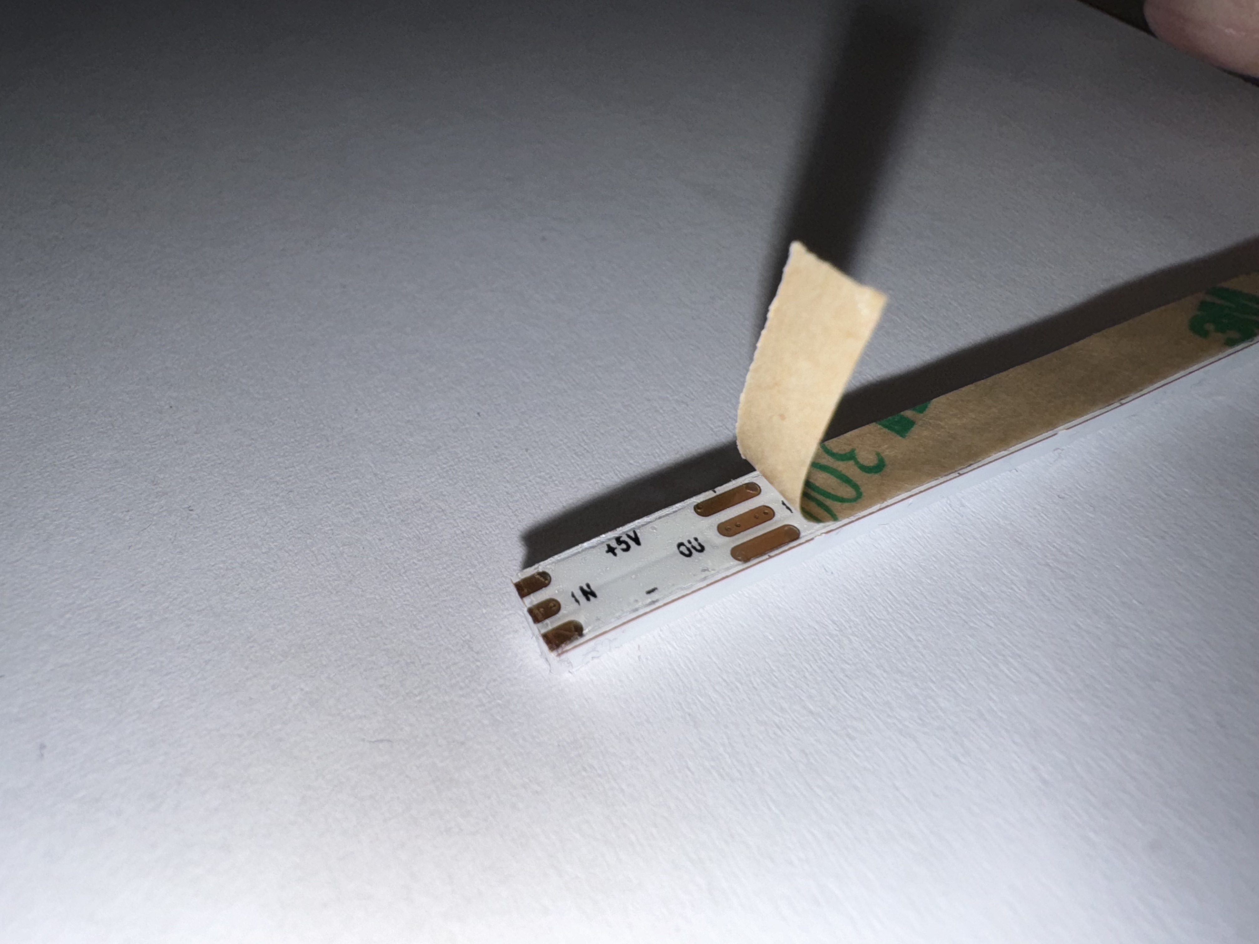 Backside of LED strip